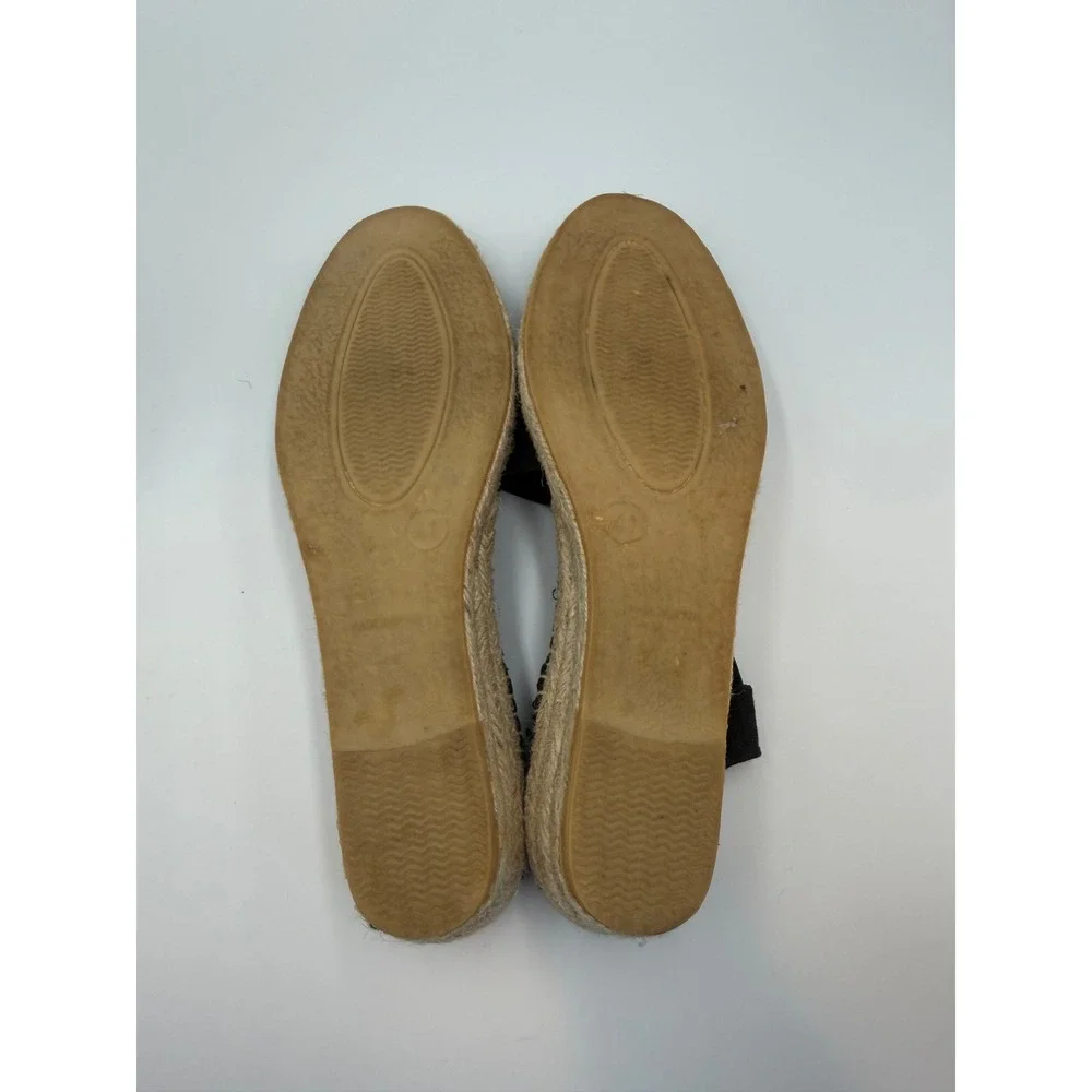 Toni Pons Origins Black Canvas Espadrille Sandals Elastic Straps Spain Womens 10